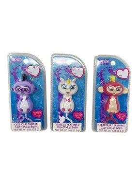 NWT Sealed Fingerlings Clip On Lip Balm Cherry, Vanilla or Strawberry Flavors